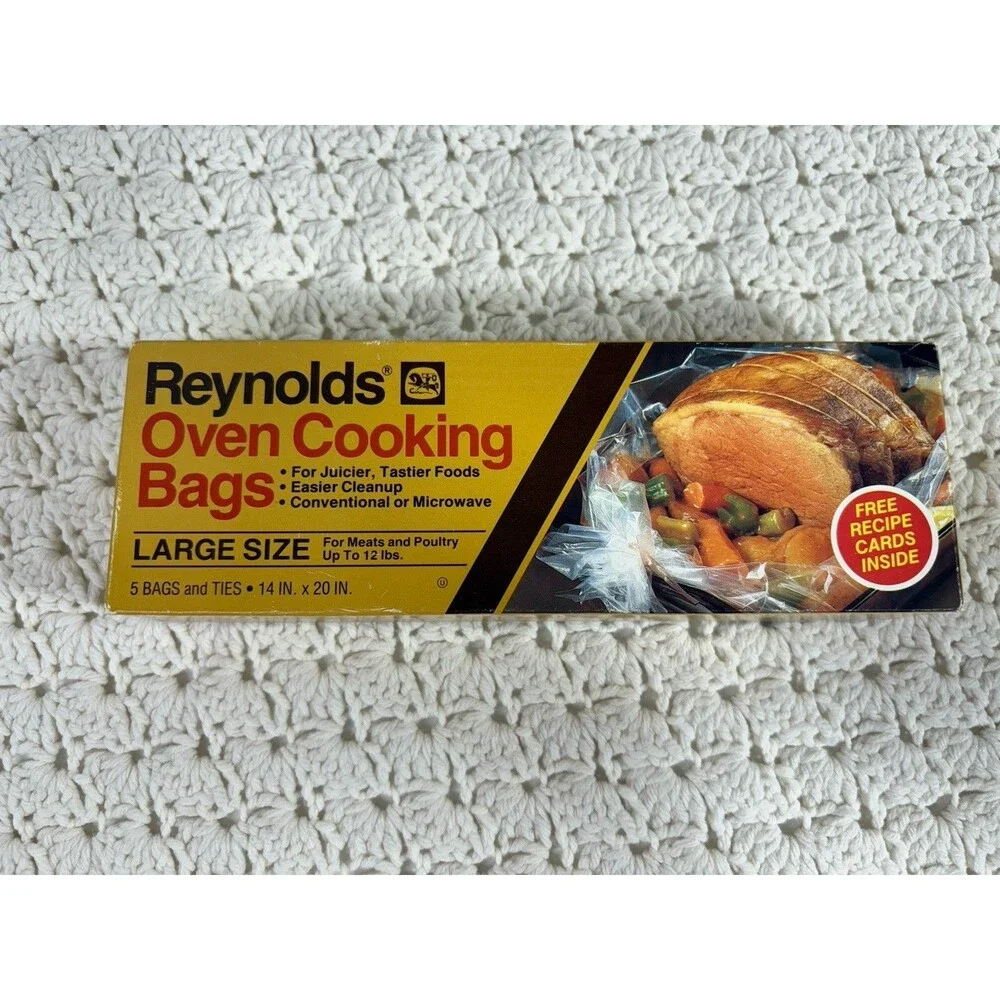 Vintage Reynolds Oven Cooking Bags Large Box of 5 14